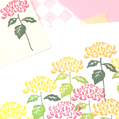 季節の花＊》菊の花はんこ① はんこ・スタンプ Zzz 通販 8024775