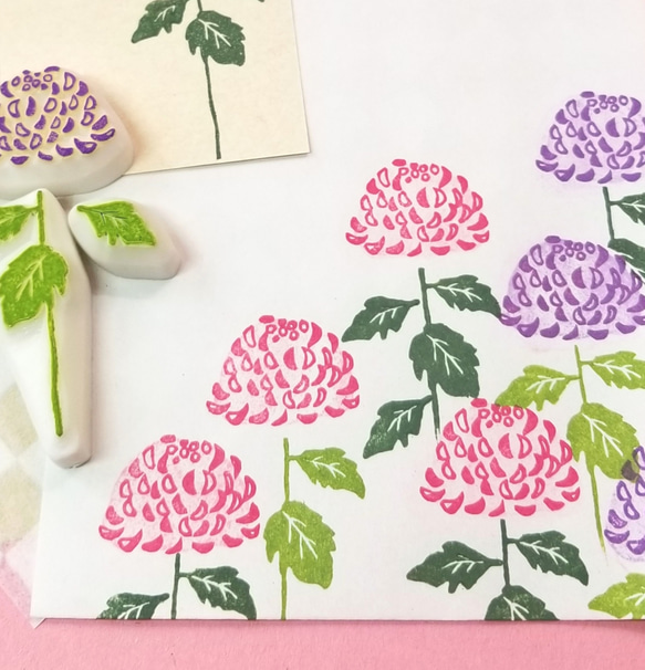 《＊季節の花＊》菊の花はんこ② 3枚目の画像