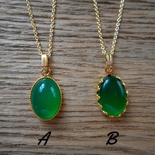 最終価格❗️アンティーク　 グリーンオニキス ネックレス 天然石グリーンオニキスネックレス（14×10㎜） ネックレス