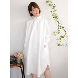 タイプライター long shirts onepiece_white 1枚目の画像