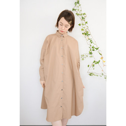 ◇◆タイプライター long shirts onepiece_beige 1枚目の画像