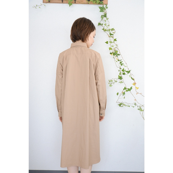 ◇◆タイプライター long shirts onepiece_beige 3枚目の画像