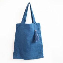 藍染め linen tote bag[small] 2枚目の画像