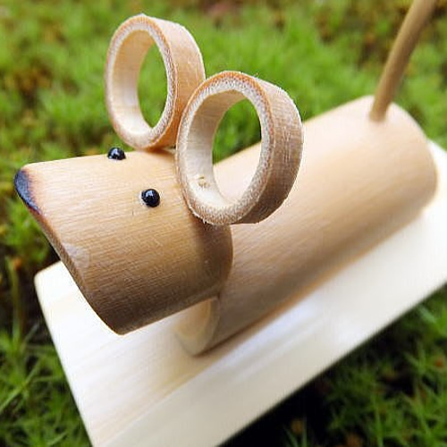 竹細工～可愛い竹細工・干支ねずみ 立体・オブジェ ひだまり竹工房