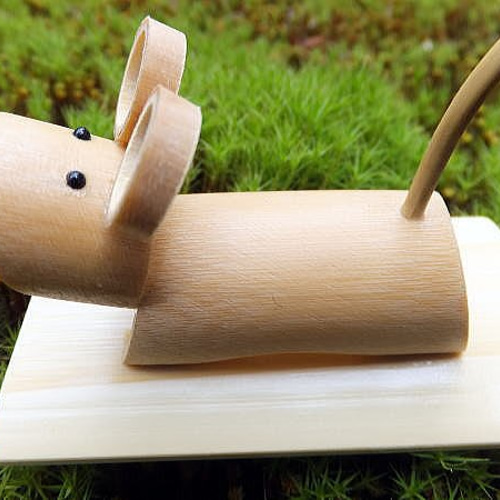 竹細工～可愛い竹細工・干支ねずみ 立体・オブジェ ひだまり竹工房