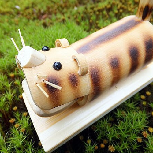 竹細工～可愛い竹細工・干支とら 立体・オブジェ ひだまり竹工房