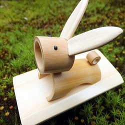 再】竹細工～可愛い竹細工・干支うさぎ 立体・オブジェ ひだまり竹工房