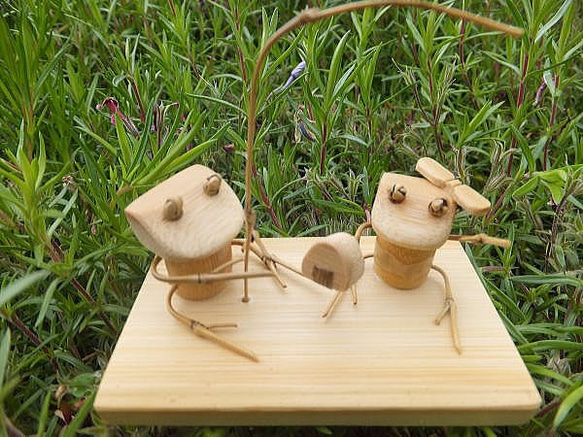 竹細工～カエル（おむすび） 1枚目の画像