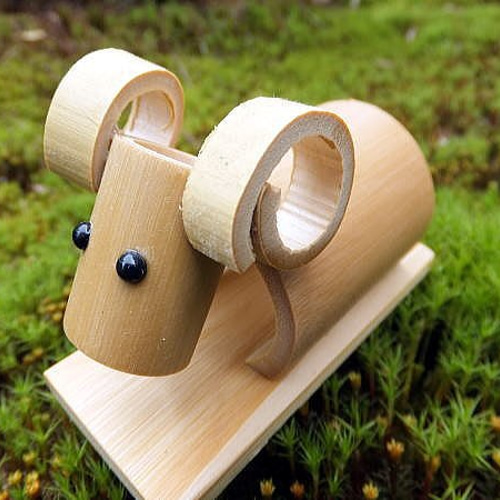 竹細工～可愛い竹細工・ひつじ 立体・オブジェ ひだまり竹工房 Creema