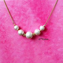cotton pearl goldy* ネックレス 1枚目の画像