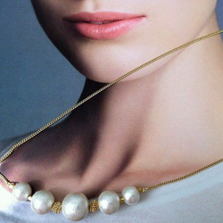 cotton pearl goldy* ネックレス 3枚目の画像