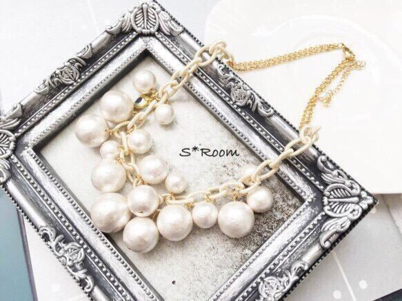 cotton pearl white chainネックレス 1枚目の画像