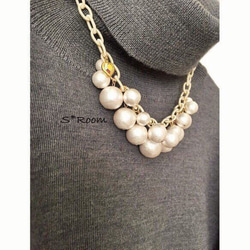cotton pearl white chainネックレス 2枚目の画像