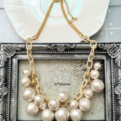 cotton pearl white chainネックレス 3枚目の画像