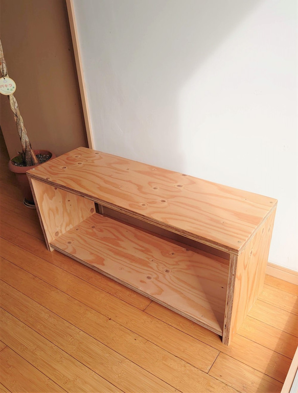 ハンドメイド シェルフベンチ bd4d31fd64b6af324bcc97a7d54e0e