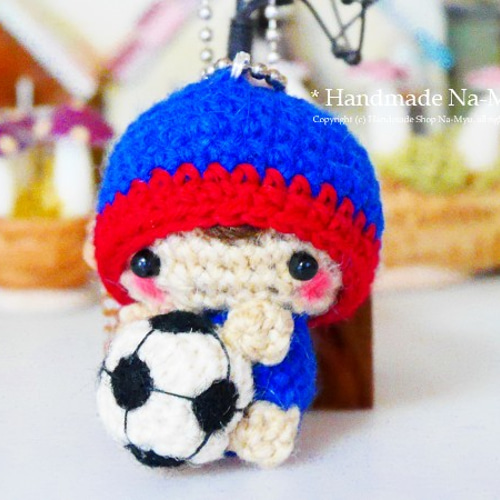 受注制作】あみぐるみ☆サッカー選手を夢見るベビーちゃん