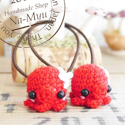 あみぐるみヘアゴム♡ハンドメイド 編みぐるみ♡動物さん達のヘアゴム