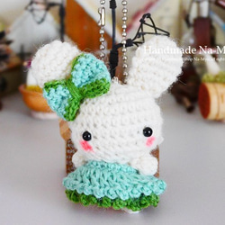 受注製作】小鳥ちゃん☆セキセイインコ☆あみぐるみチャーム