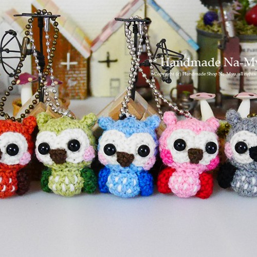 あみぐるみ ふくろう 【受注製作になります】 ぬいぐるみ・人形