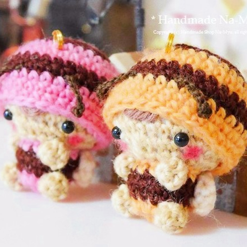 受注制作】あみぐるみ☆みつばちの着ぐるみベビーちゃん・S あみぐるみ  