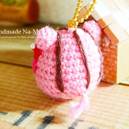 受注制作】あみぐるみ☆干支：（亥）コロコロうり坊（ピンク