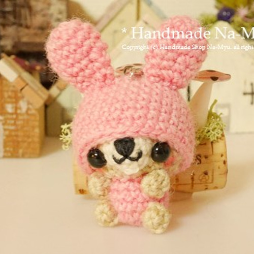 【受注制作】くまの被り物(ピンク) 受注制作】くまの被り物(ピンク)