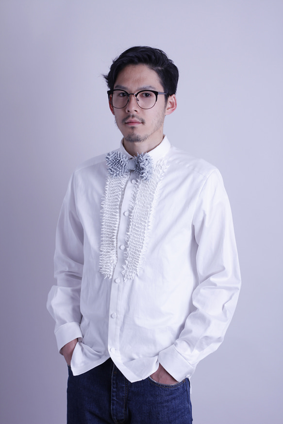 cucuri ククリ | 有松絞り ドレスシャツ 白 cucuri-kumoshioriドレスシャツ シャツ cucuri 通販 591558