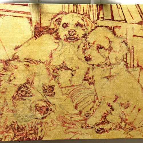 ペット似顔絵(肖像画)油絵(愛猫や愛犬や鳥やペットなど似顔絵 ペット似顔絵(肖像画)油絵(愛猫や愛犬や鳥やペットなど似顔絵
