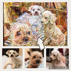 ペット似顔絵(肖像画)油絵(愛猫や愛犬や鳥やペットなど似顔絵)オーダー承ります。[画材：キャンバス/油彩] 4枚目の画像