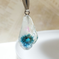 【鉱石ネックレス】花結晶～ブルー～ 3枚目の画像