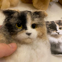 【リアル猫ちゃん オーダーメイド例】羊毛フェルトのがま口バッグ 10枚目の画像