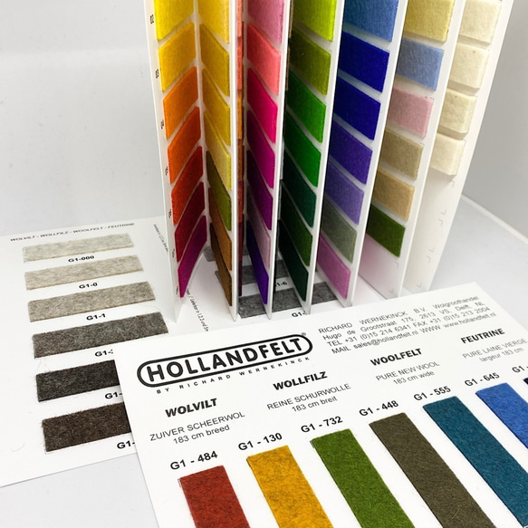 フェルト【5%OFFオランダフェルト99色見本帳 3冊セット】ウール100