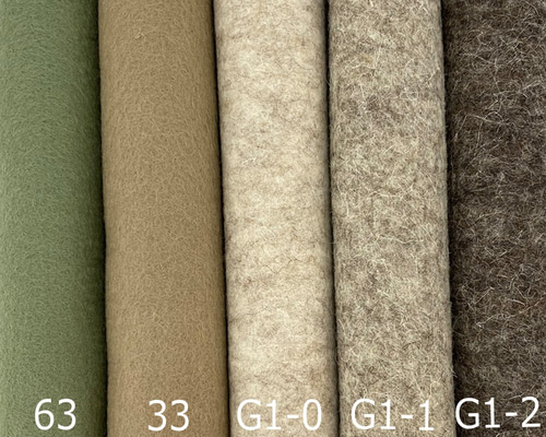 フェルト 大地の色(アースカラー）5色【欧州直輸入100％ウールフェルト