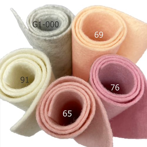 フェルト パステルピンク 5色【欧州直輸入100％ウールフェルト