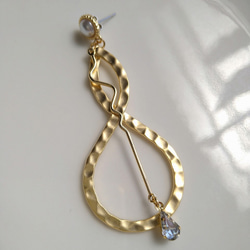 古典長捻耳環（金色） 第3張的照片