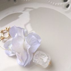 繡球花和水晶雨耳環 第3張的照片