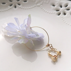 繡球花和水晶雨耳環 第4張的照片