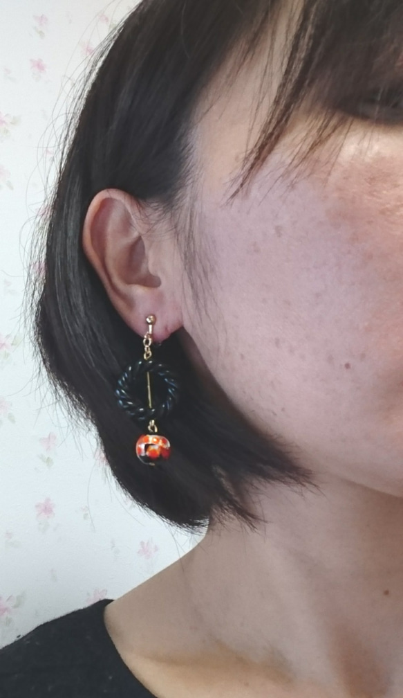 日本現代 Hozuki 耳環 第3張的照片