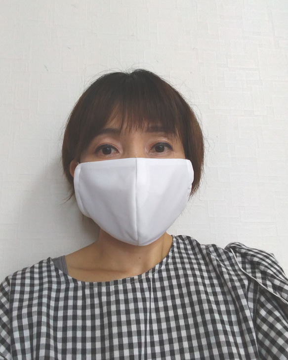【即日発送可能】呼吸する快適夏マスク（女性用ホワイト） 2枚目の画像