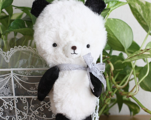 白いパンダちゃん ぬいぐるみ しょこらん 通販 3084059｜Creema
