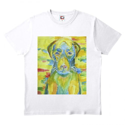 Labrador "Luckey" T shirt愛犬ラブラドール　虹色Tシャツ 1枚目の画像