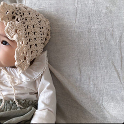 organic cotton bonnet 1枚目の画像