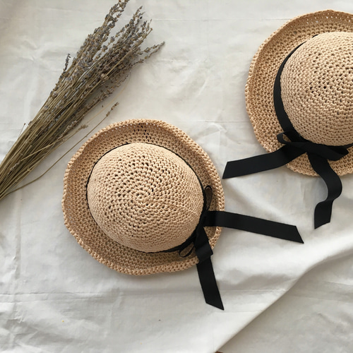 ベルレッタ　麦わら帽子　カンカン帽　ヒモ付き ベルレッタ 麦わら帽子 カンカン帽 ヒモ付き