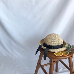 【折りたたみできる・洗える】セーラーハット 麦わら帽子 カンカン帽 5枚目の画像