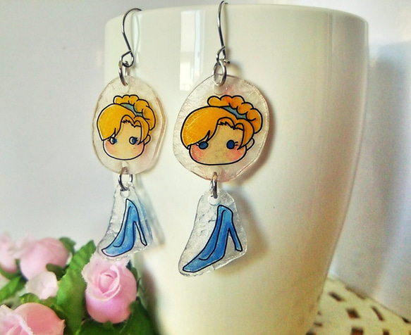 童話　シンデレラピアス 童話ピアス シンデレラ ピアス（フック・チェーン） ちびとの