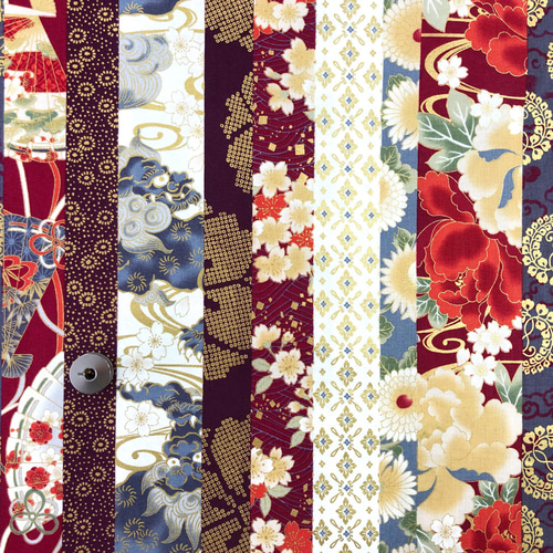 100×50】キルトゲイト 金彩入 和柄パッチワーク柄 生地 生地