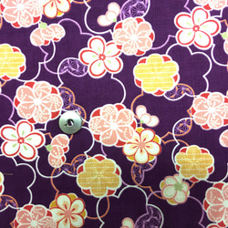 【110×50】ドビー織　桜文様　生地（紫） 1枚目の画像