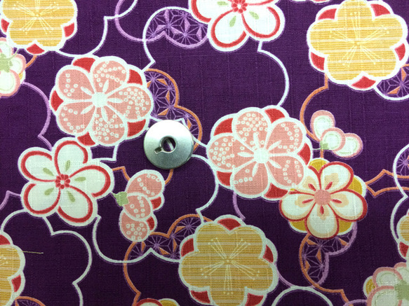 【110×50】ドビー織　桜文様　生地（紫） 2枚目の画像