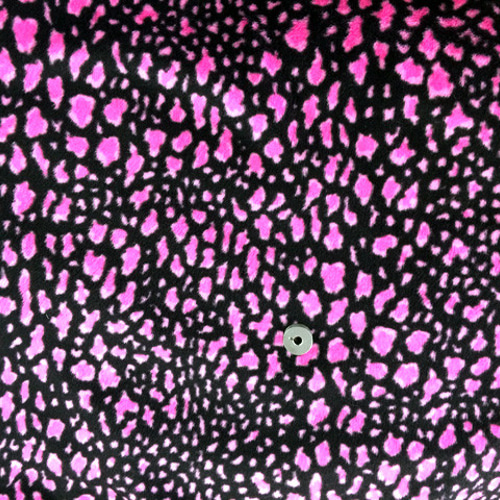 138×50】ボアアニマルプリント（豹柄ピンク） 生地 ハンドメイド手芸店