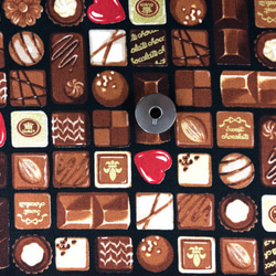 【100×50】ショコラ（チョコレート）柄♪オックス生地 1枚目の画像